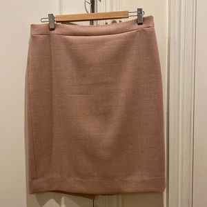 J Crew No. 2 Pencil Skirt in Dusty Pink Wool